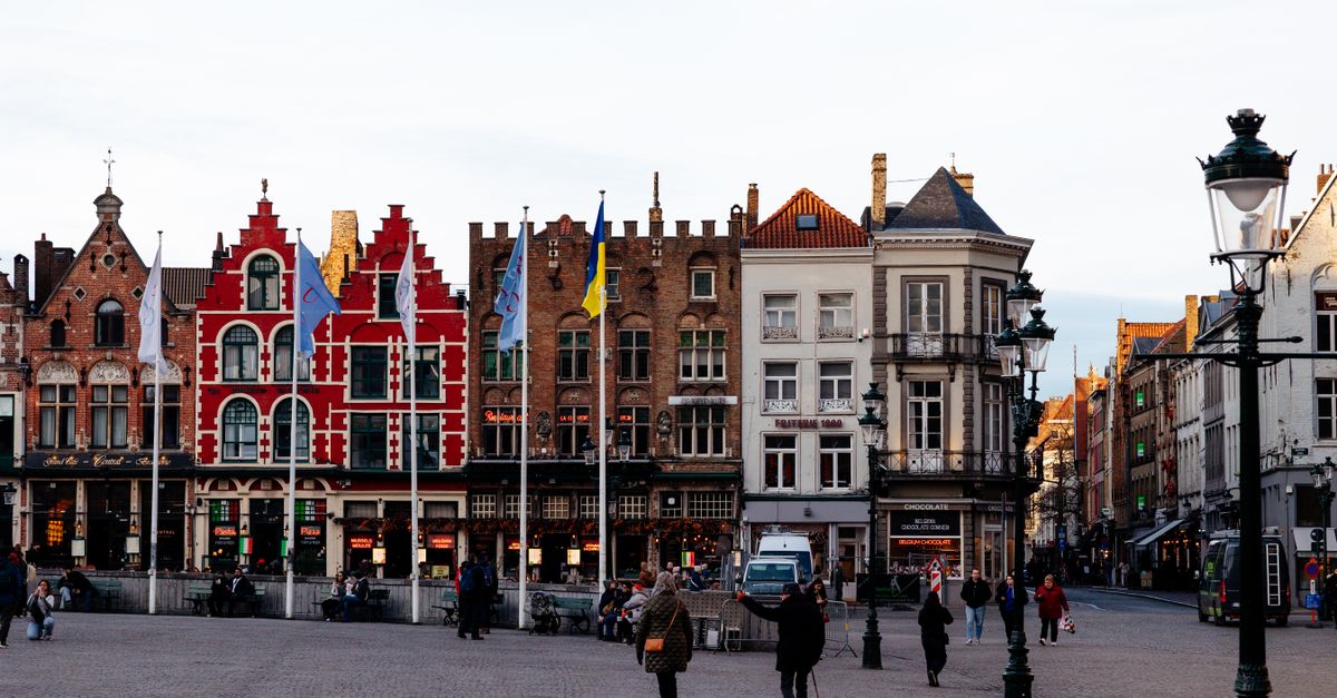 Vue aérienne de Bruxelles avec le quartier européen et les bureaux des institutions